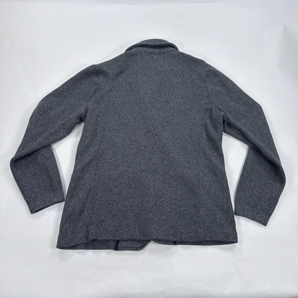 Banana Republic Mens Blazer Large Gray Cotton Knit Sweater Jacket Unstructured